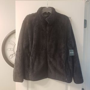NWT Eddie Bauer teddy bear zip up jacket with pockets size XL